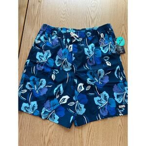 New Mens Rugged Shark 🦈 Tropical 🌴 Print Swim Trunks size XXL